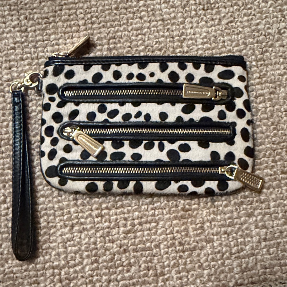 [Rebecca Minkoff] cheetah cowhide 3 zip wristlet/wallet